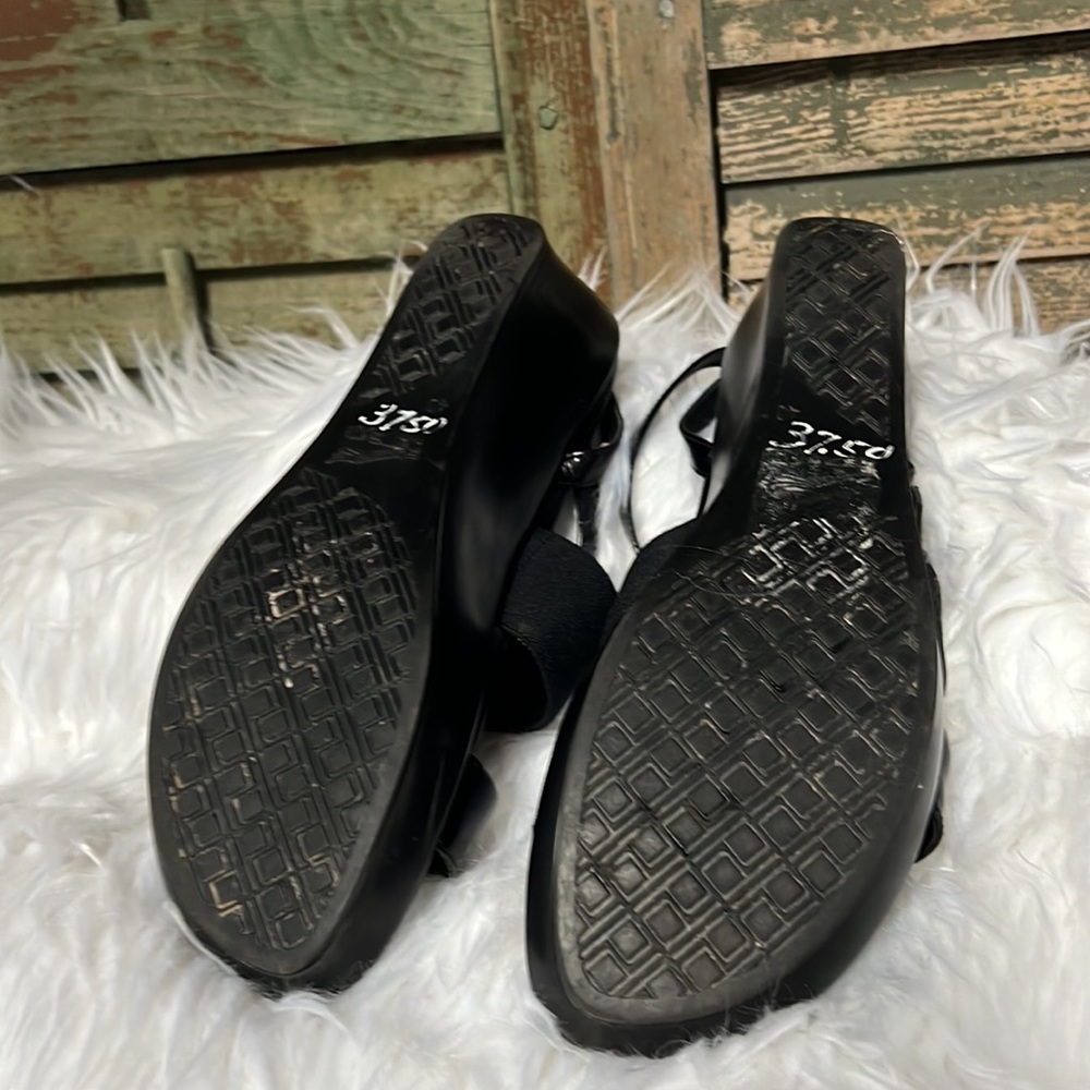 Dansko Sandals Womens Sz 37 / US 6.5-7 Addison Black Strappy Patent Leather Shoe - Picture 8 of 9